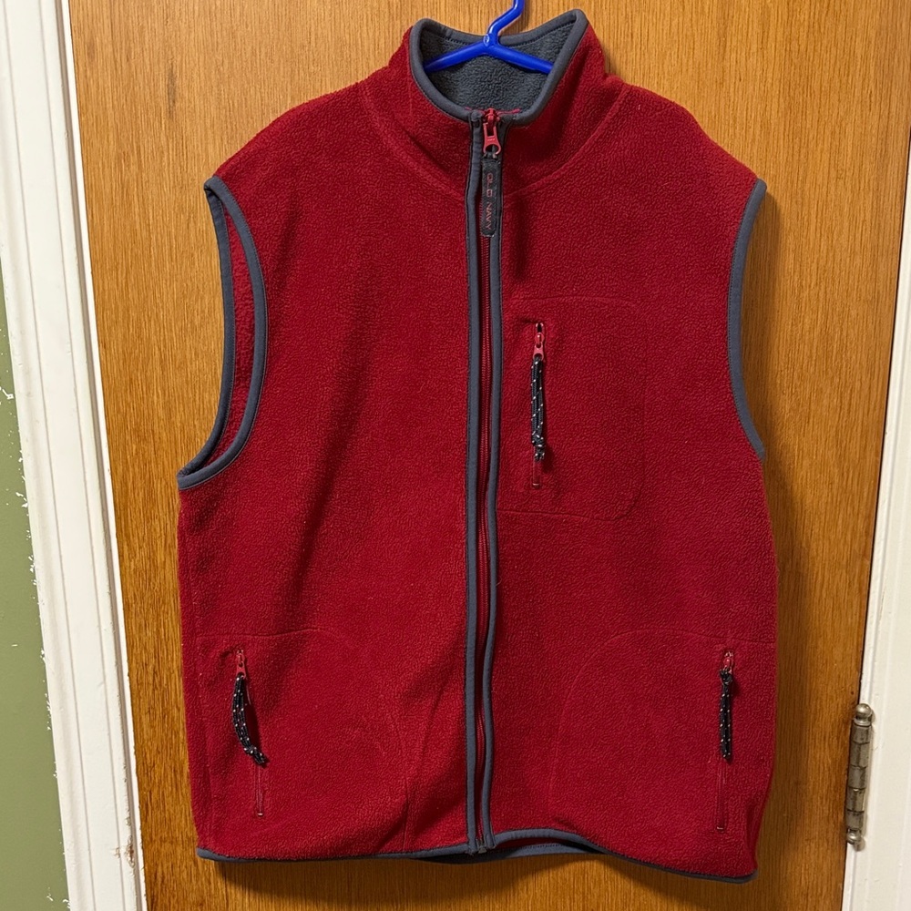 Old Navy Maroon Fleece Vest for Kids